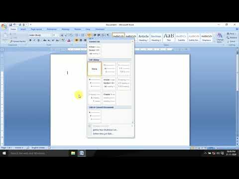 MS Word Tutorial | Bullet & Numbering