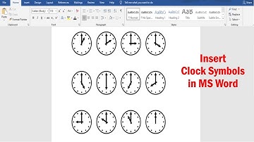 How to Insert Clock Symbols in MS Word