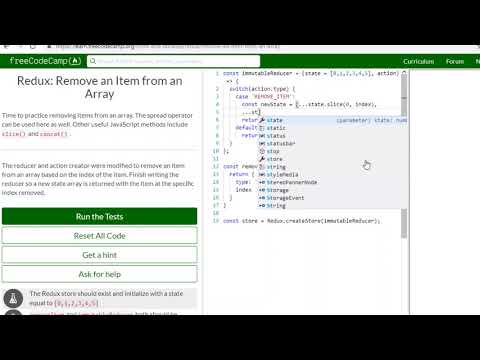 FCC: Redux: Remove an Item from an Array (16)