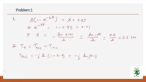 GATE ECE: Control System - Time response exercise 1