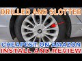 2015 Sonata Rear Brake Job How To With Drilled and Slotted Rotors with Ceramic Brake Pads