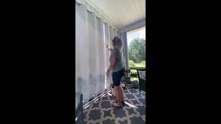 DIY Privacy Screen Porch Curtains Under $200!! Large Screen Rooms