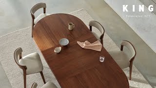 Heritage Oval Extension Dining Table | Timeless Craftsmanship with Seamless Movement
