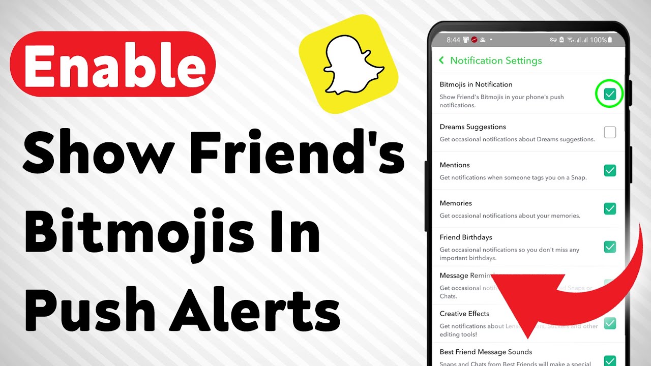 How To Enable Show Friend's Bitmojis In Push Notifications On Snapchat ...