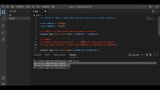10 js Unir o concatenar texto con variables o constantes