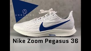 Nike Zoom Pegasus 36 ‘Platinium tint/game royal wht’ | UNBOXING & ON FEET | running shoes