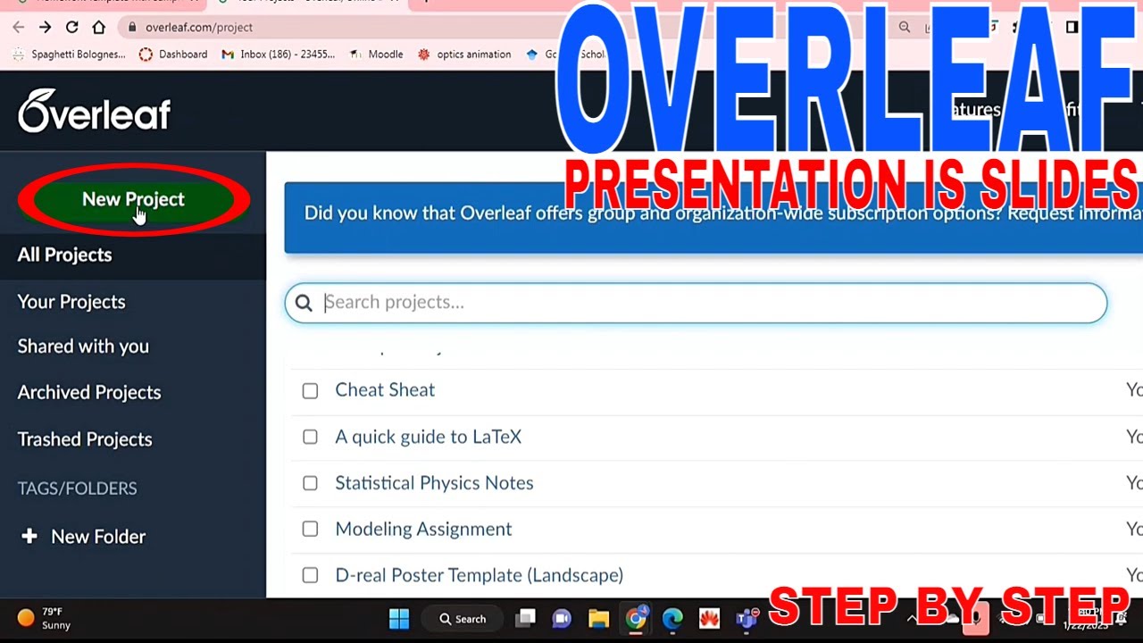 how to presentation in overleaf