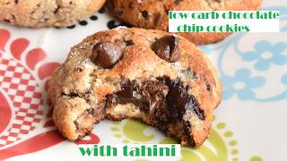 Low Carb Tahini Chocolate Chip Cookies