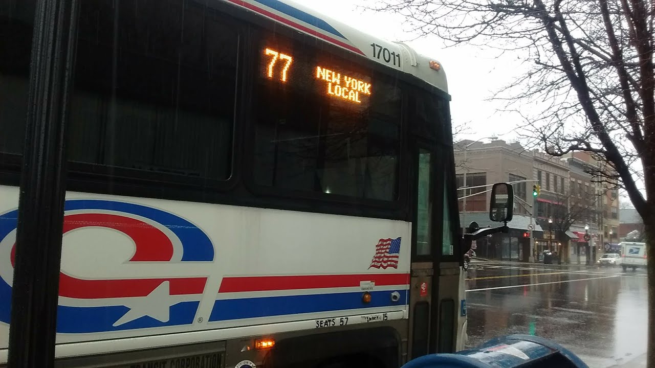 Coach USA Bus HD Ride D4500CT 17011 On Route 77 Local to Morristown