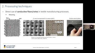 Conductive textiles and their applications/ Dr.Noemi Aguilo Aguay