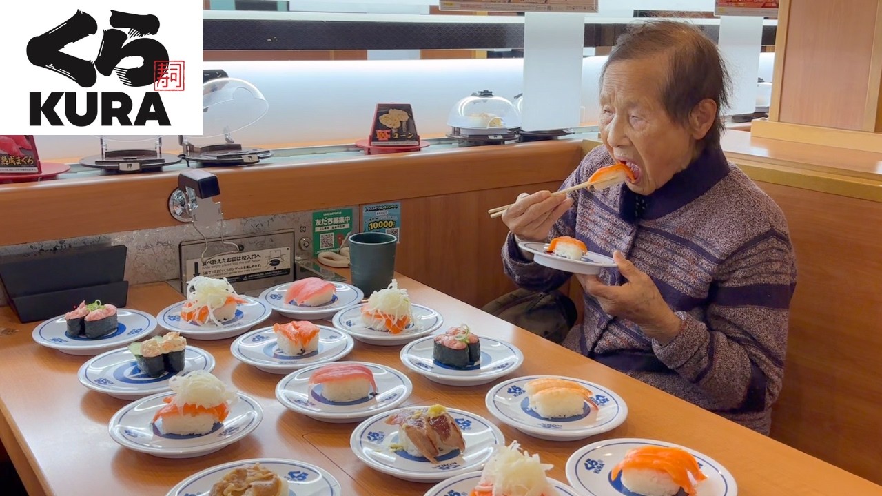 Ужин в самом большом в мире вращающемся суши-ресторане в Японии.