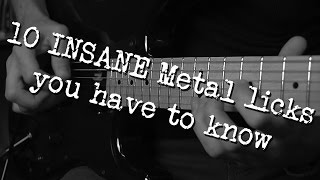 10 INSANE Metal guitar licks you have to know   TABS