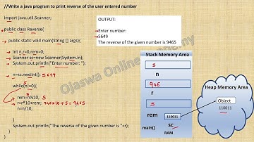 Write a java program to print reverse of user entered number.