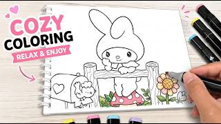 My Melody Coloring Cute Relaxing Coloring Book Cozy Coloring