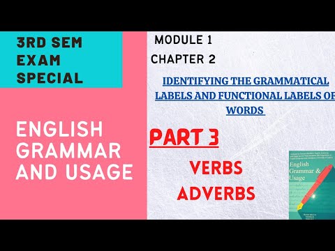 3RD SEMESTER ENGLISH GRAMMAR AND USAGE|VERB ADVERB|CALICUT UNIVERSITY