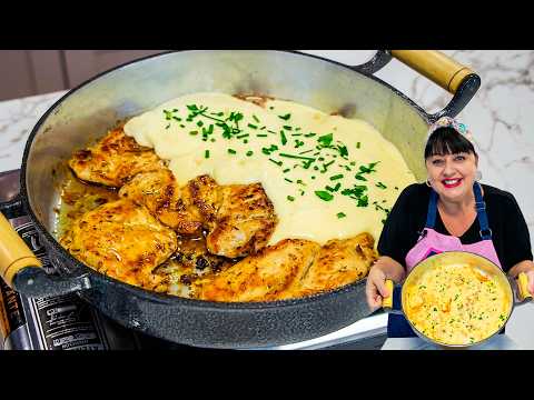 ALMOÇO/JANTAR PRONTO EM 25 MINUTOS DE UMA PANELA SÓ | PEITO DE FRANGO SUCULENTO COM CREME DE MILHO
