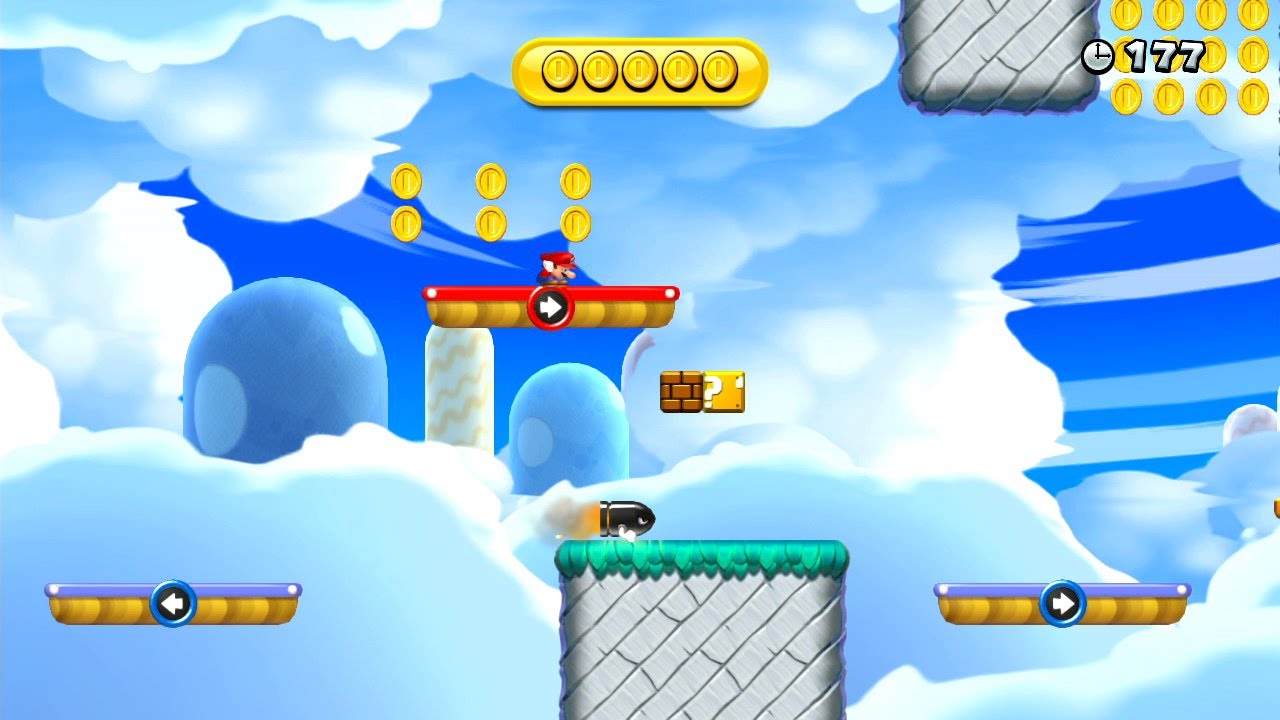 マリオU 「キラーとリフトで コインをさけて！？」