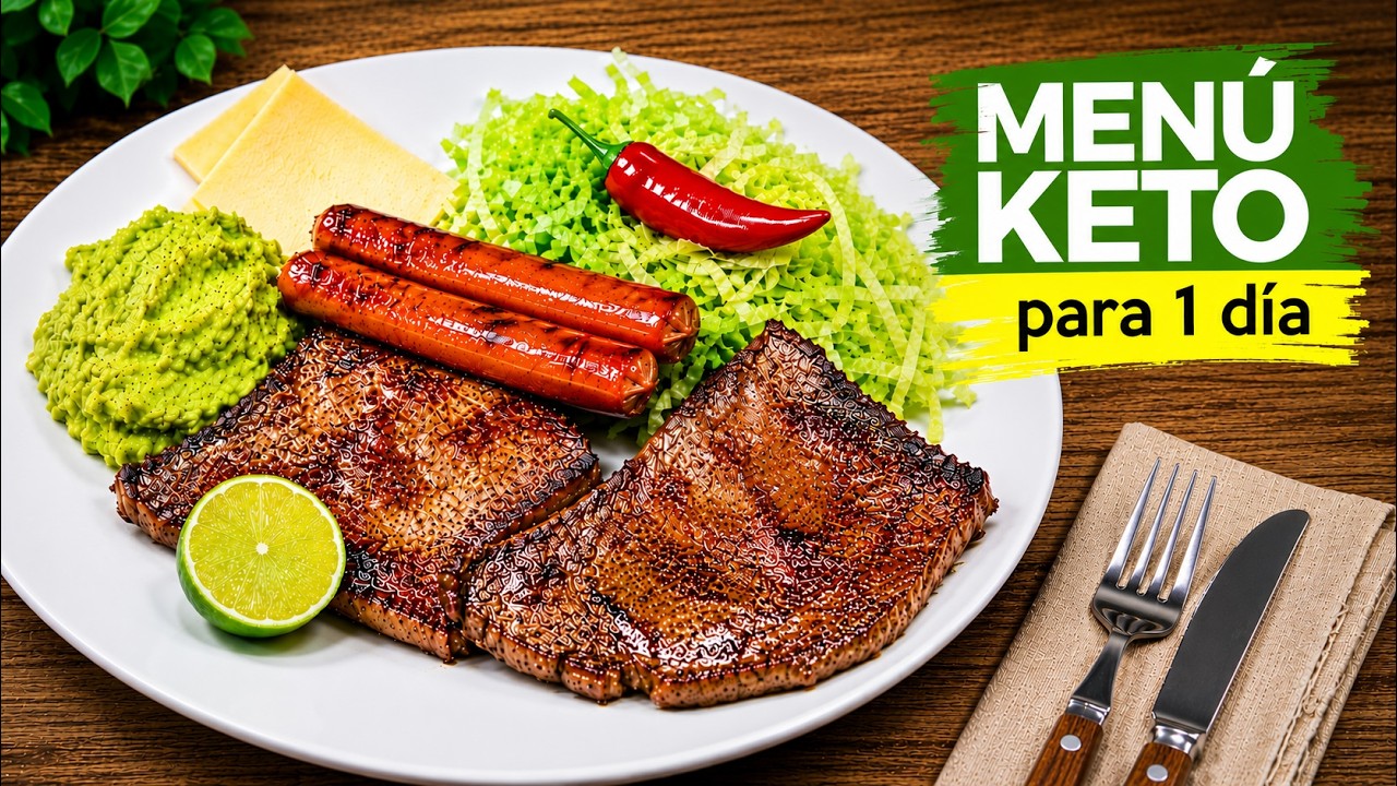MENÚ KETO para  UN DÍA | 3 Recetas Fáciles y Rápidas