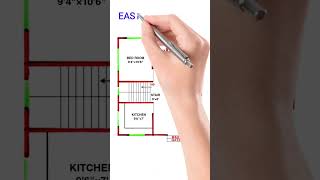 🏠 EAST FACING HOUSE PLAN || 25 x 25 House Plan || 2 BHK Plan || #shorts #trending #viralvideo