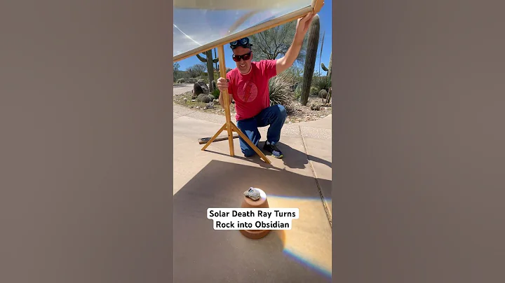 Solar death ray melts rock into obsidian #physics #solar #minecraft #rock