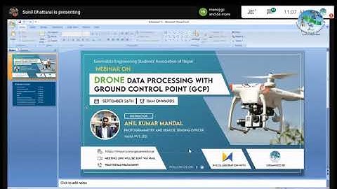 Webinar on Drone Data Processing with Ground Control Point (GCP) by Er. Anil Kumar Mandal