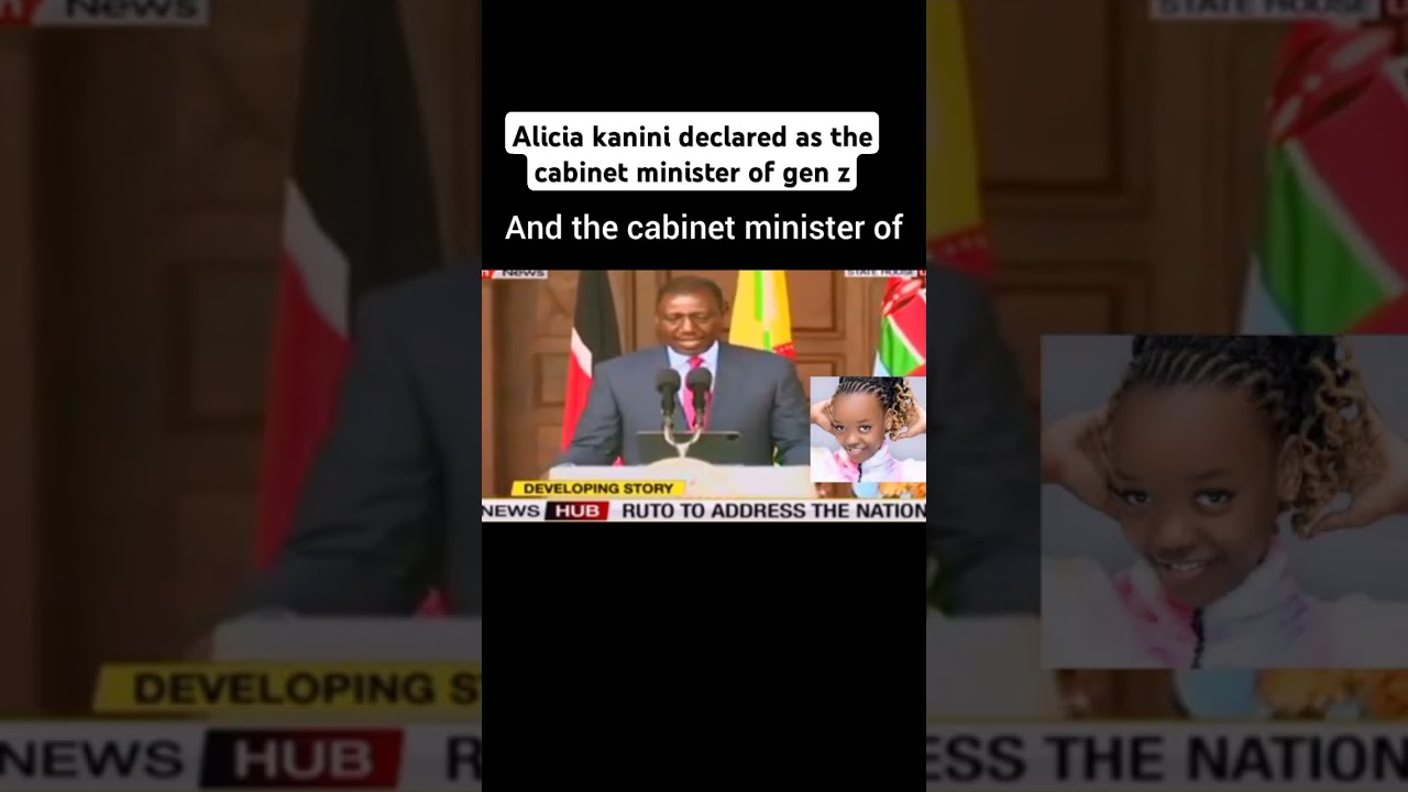 Breaking News Alicia Kanini Declared As The Cabinet Minister Of Genz