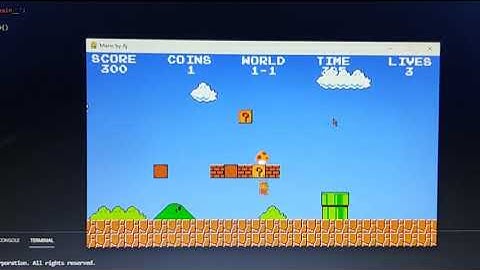 Super Mario using python.(check description)