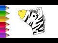 How to Draw Zebra Easy | Simple Animal Drawing for Beginners #easydraw #how #animals #drawing #zebra