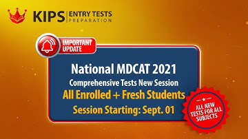 Admissions Open for Comprehensive Tests Sessions at KIPS Entry Tests Preparation | NMDCAT 2021 | CTS