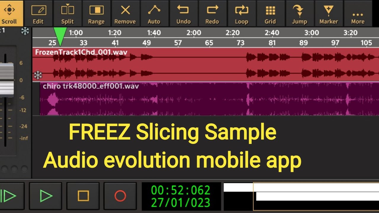 FREEZ audio sample audio evolution mobile app - YouTube