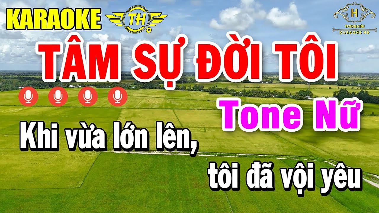 Tâm Sự Đời Tôi Karaoke Tone Nữ ( Am ) Nhạc Sống Âm Thanh Rất Hay | Trọng Hiếu