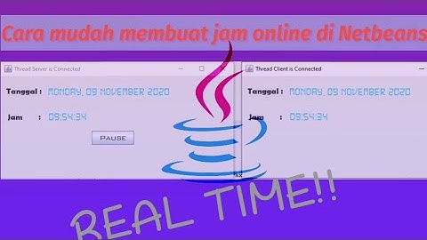 Membuat aplikasi jam online real time server client menggunakan jlabel netbeans java