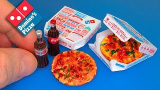 Domino's Pizza How to make a mini Pizza with box DIY - Tutorial