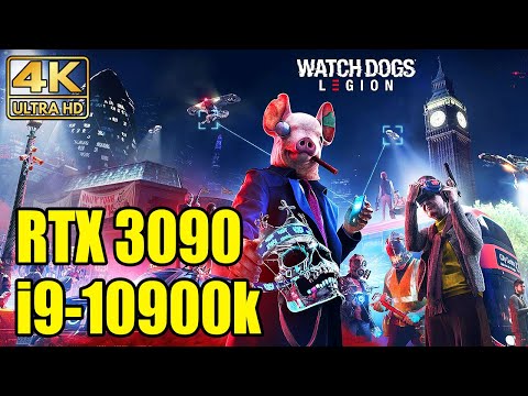 Watch Dogs: Legion - RTX 3090 + i9-10900K (Benchmark) 4K Ultra Ray Tracing