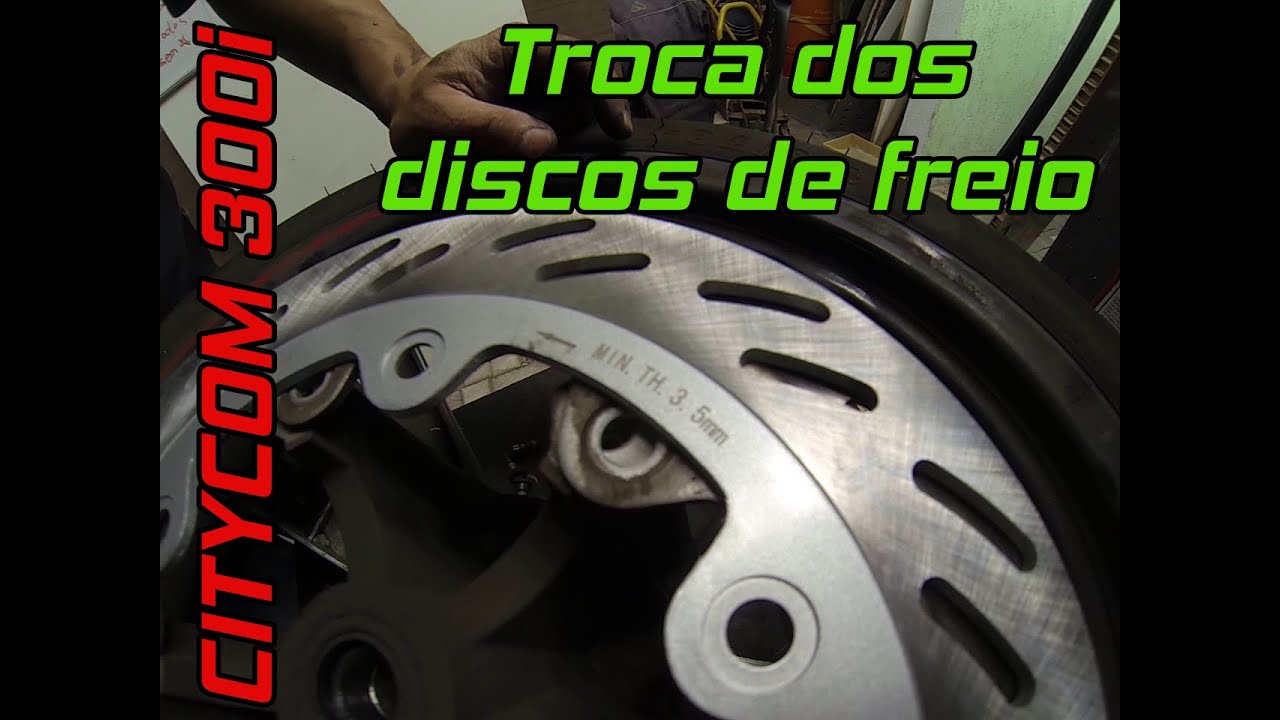 CITYCOM 300: Discos de freios que pareciam CD´s de tão finos que estavam