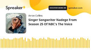 Singer Songwriter Nadege From Season 25 Of NBC's The Voice