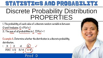 PROPERTIES OF DISCRETE PROBABILITY DISTRIBUTION | PROF D