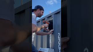 Installing an Exhaust Fan & Vents to a Shipping Container #shorts