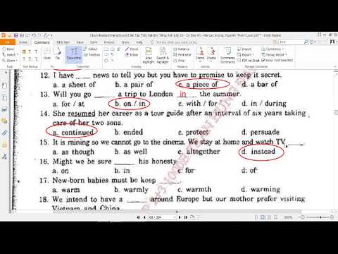 Video Giải Sách Bài Tập Trắc Nghiệm Mai Lan Hương Tiếng Anh... - youtube