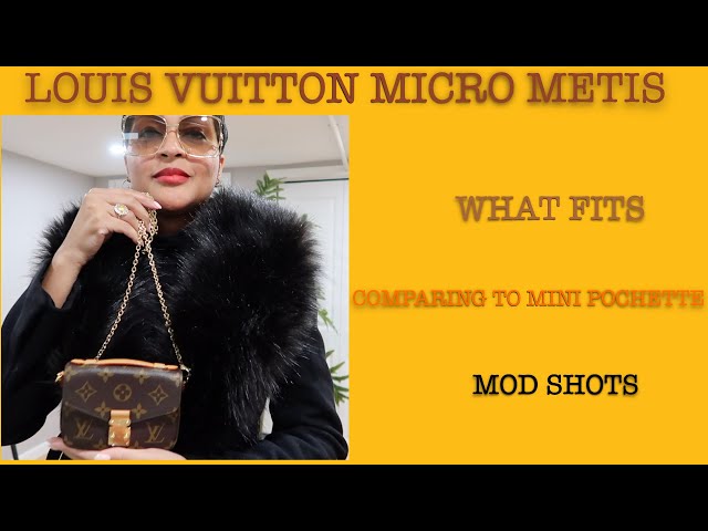 LV Micro Metis in Monogram Canvas Review! What Fits + Mini Pochette  Accessories Comparison 