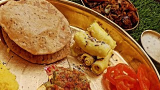 Kathiyawadi Gujarati Thali| Gujarati cuisine|Kathiyawadi thali| Traditional food|