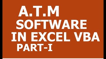 How to Make ATM  SOFTWARE  WITH VOICE COMMAND IN EXCEL VBA