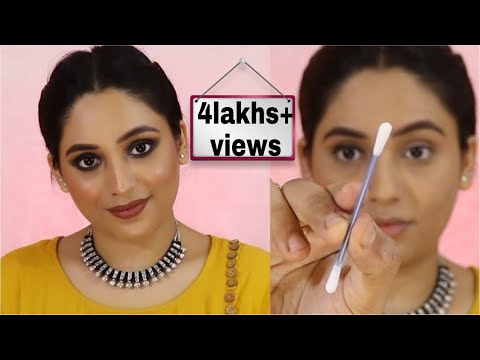 rakshabandhan-hair-makeup-under-₹250-for-all-skin-types-in-hindi-||-smokey-eye-makeup-using-q-tip-||