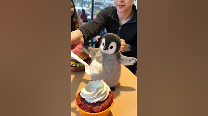 Penguin eating ice cream #ai #cuteanimal #penguin #adoreble #petlovers #funnypets #newsupdate #cute