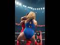 Red or Blue? Which one? (created with ai) #woman #wrestling #ai #blonde #red #blue