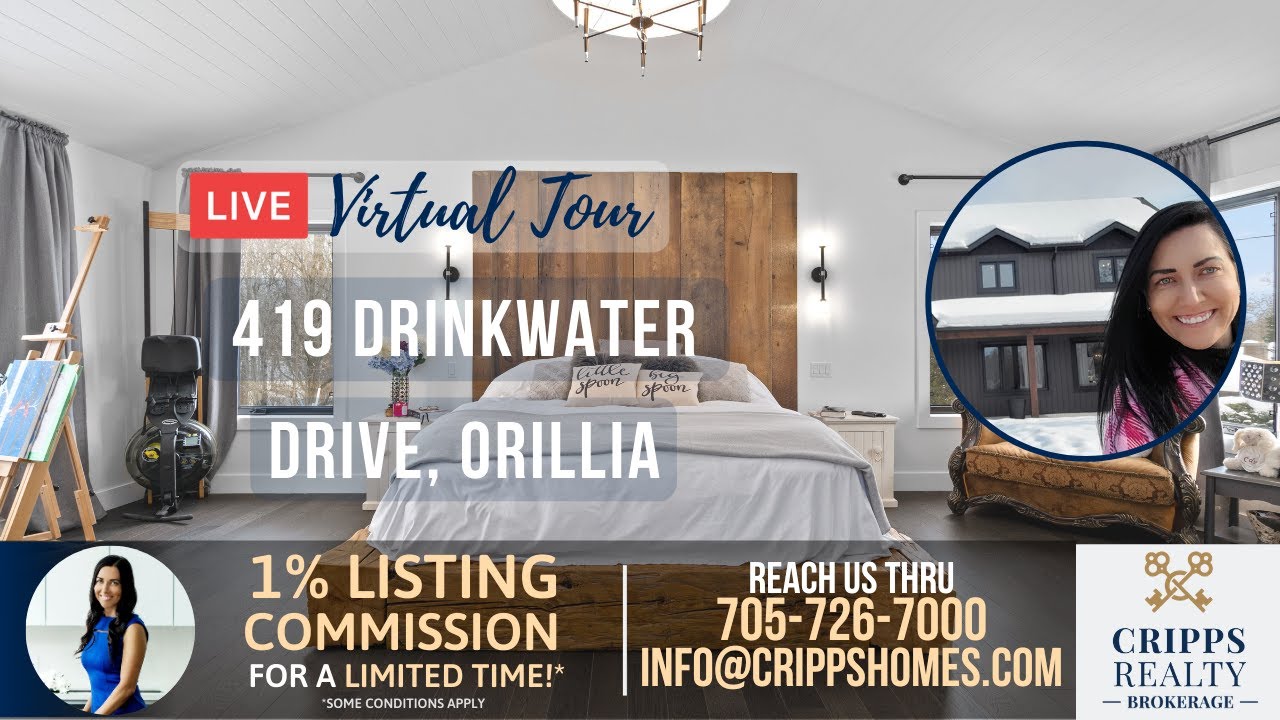 419 Drinkwater Drive, Orillia, Ontario L3V 6T7 Live Virtual Tour YouTube