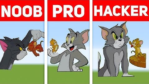 NOOB VS PRO VS HACKER Minecraft Pixel Art ✨Tom and Jerry