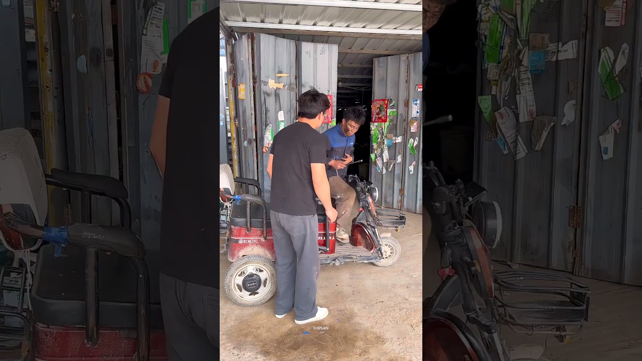 He repaired his scooty in wrong garage!😂 #shortsvideo