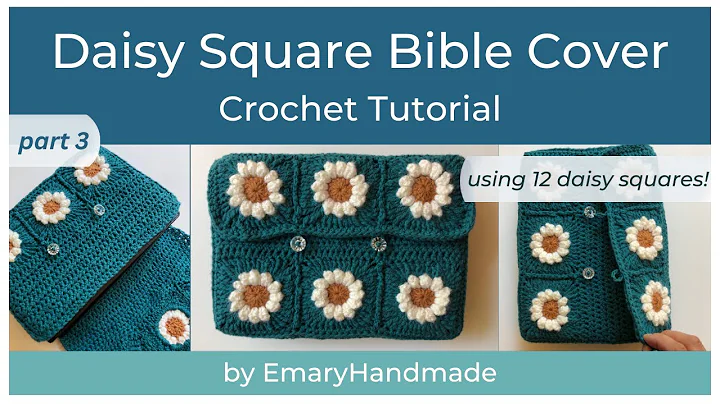 [Must-Watch!] Learn to Crochet a Beautiful Daisy Square Bible/Book Cover!