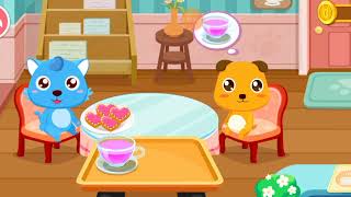 Baby panda's summer cafe game play screenshot 2